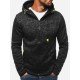  Casual Loose Pure Color Hooded Men's Coats