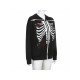 Butterfly Pattern Skeleton Black Oversized Hooded Coats