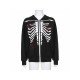 Butterfly Pattern Skeleton Black Oversized Hooded Coats