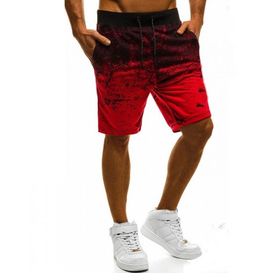 Contrast Color Sports Jogger Drawstring Men Shorts