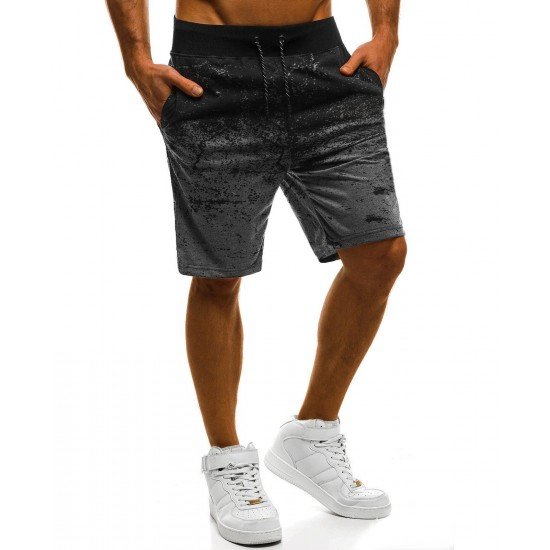 Contrast Color Sports Jogger Drawstring Men Shorts