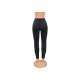 Seductive Black Cut Out Skinny Trousers For Women