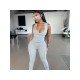  U-Neck Sleeveless Top And Leggings Women's Suit