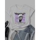 Latest Ladies White Graphic T Shirts