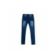 High Waist Blue Ripped Loose Pencil Jeans For Men