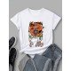 Halloween Skull Graphic Short Sleeve T Shirts