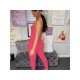  U Neck Sleeveless Top And Skinny Trouser Sets