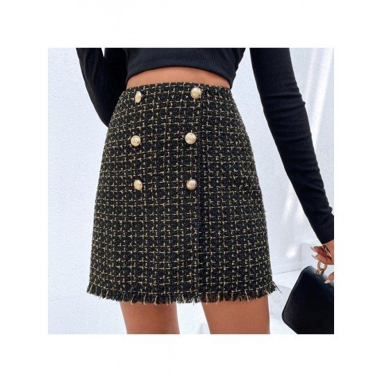 Ladies Black Zipper Up Short Skirts