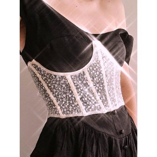 Easy Matching Lace-Up Lace Waist Corset