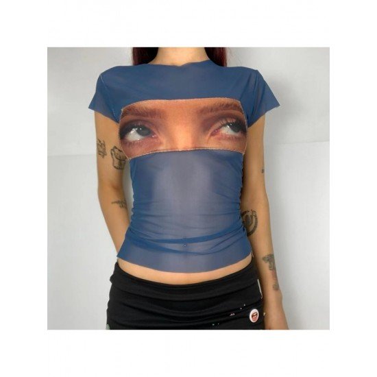  2022 Summer Figure Pattern Women's Crop T-Shirt