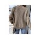  2022 Loose V-Neck Knitting Colorblock Cardigan Sweater