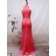  Chinese Pure Color Split Hem Cheongsam Dress