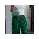 Casual Solid Drawstring Long Pants For Women