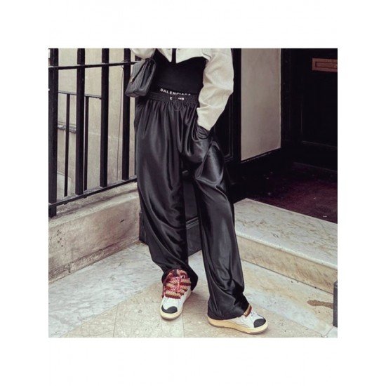 Casual Solid Drawstring Long Pants For Women