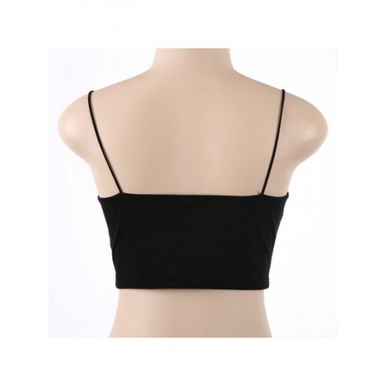  Summer Pure Color Backless Navel Sleeveless Vest