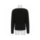 Star Pattern V Neck Black Pullover Sweaters