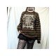 Striped Pattern Loose Women Sweaters