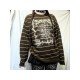 Striped Pattern Loose Women Sweaters