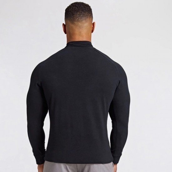  Men's Skinny Round Neck Long Sleeve Top