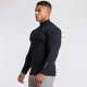  Men's Skinny Round Neck Long Sleeve Top