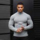  Men's Skinny Round Neck Long Sleeve Top