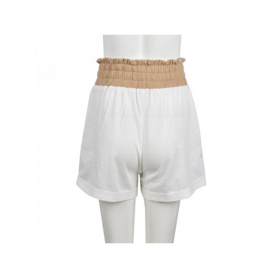 Casual Color Blocking Drawstring Shorts With Pockets