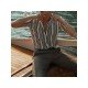  Summer Lapel Striped Short Sleeve Men's Shirt