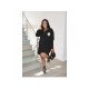  Casual Letter Printing Loose Long Sleeve Dress