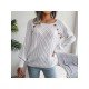  Pure Color Crew Neck Women's Casual Sweater