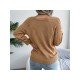  Pure Color Crew Neck Women's Casual Sweater