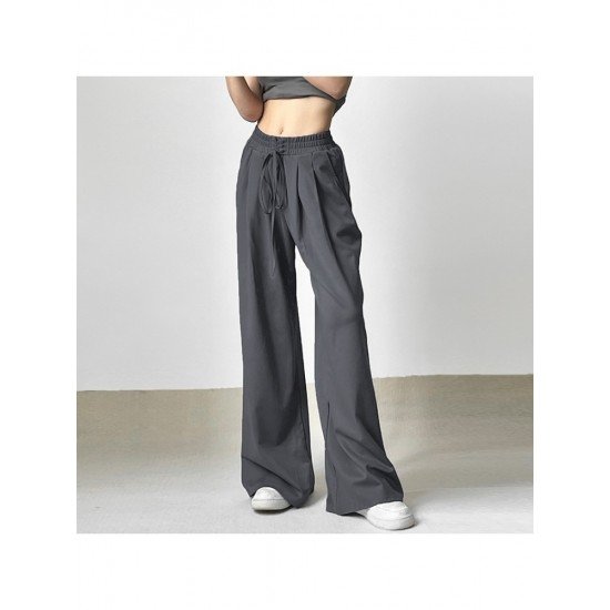  Casual Loose Pure Color Long Pants