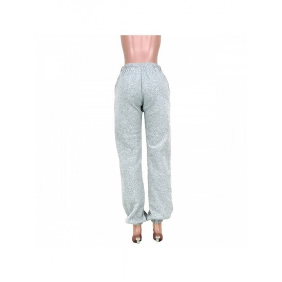 Stylish Solid Sports Jogger Trousers For Women