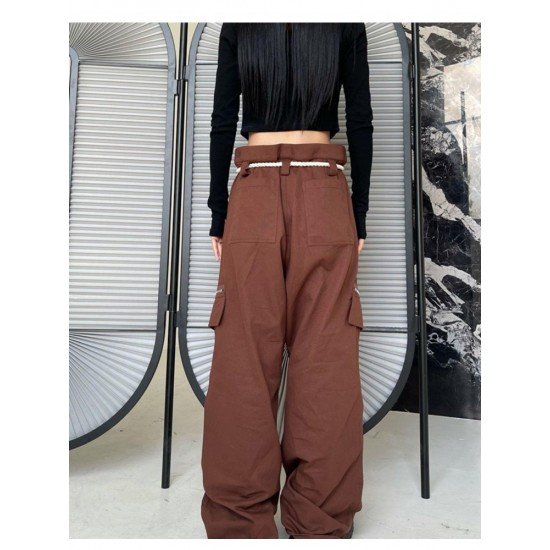 Designer Wide Leg Vintage Cargo Trousers