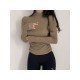 Fall Solid Ruched Turtle Neck Long Sleeve T Shirts