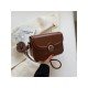  Personalized Lock PU Pure Color Shoulder Bags