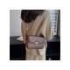  Personalized Lock PU Pure Color Shoulder Bags