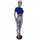 Tie Wrap Printed Matching 2 Piece Trouser Sets For Women