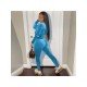  Pure Color Casual Hoodie Women's Two-Piece Suit