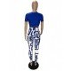 Tie Wrap Printed Matching 2 Piece Trouser Sets For Women