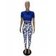 Tie Wrap Printed Matching 2 Piece Trouser Sets For Women