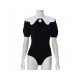 Stylish Black Puff Sleeve Short Sleeve Bodysuits