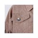  Lantern Sleeve Corduroy Pure Color Short Coats