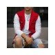  Men's Casual Pure Color Raw Edge Button Vest