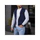  Men's Casual Pure Color Raw Edge Button Vest