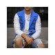  Men's Casual Pure Color Raw Edge Button Vest