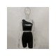 One Shoulder Cut Out Matching 2 Piece Short Sets