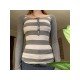  2022 Slim Striped Women's Long Sleeve Top