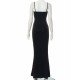  Temperament Sexy U Neck Backless Long Dress