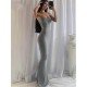  Temperament Sexy U Neck Backless Long Dress