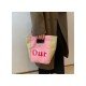  Canvas Cute Letter Printing Women's Small Handbag